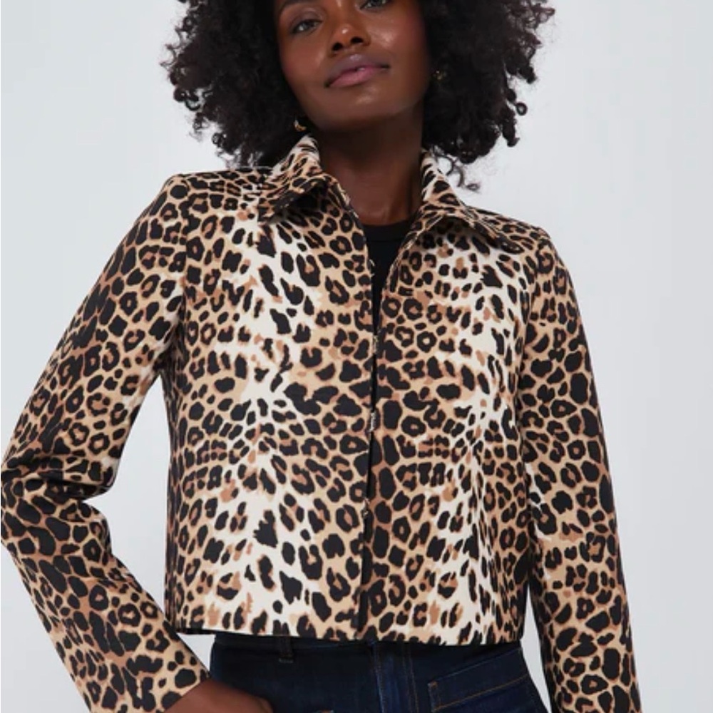 NWT Tuckernuck X India Hicks Leopard Print Women's Jacket, Size L